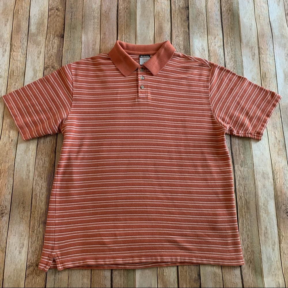 Columbia men’s striped short sleeve polo shirt | size Large - Picture 8 of 10